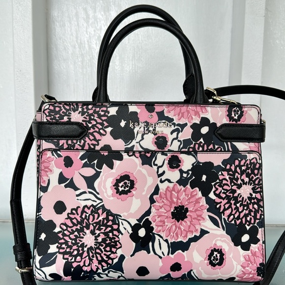 Kate Spade Staci Floral Satchel Bag EUC - Picture 2 of 16